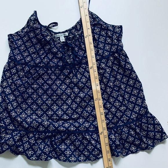 AMERICAN 🦅 OUTFITTERS boho purple and beige cotton top size 6 - Picture 6 of 11